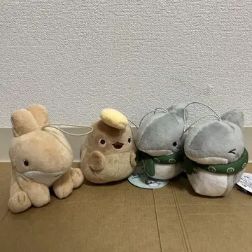 외출 아기상어 해수욕장 친구들 보이스 마스코트 봉제 인형 4종 세트