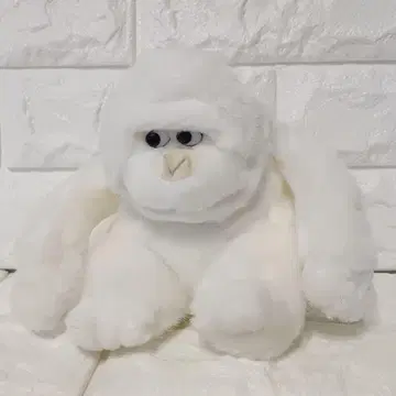 쇼와 레트로 봉제 인형 화이트 고릴라