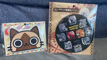 [ 최종 가격 인하 ] 몬헌 빅 사이즈 자수 캔뱃지 아이루 통통 스티커