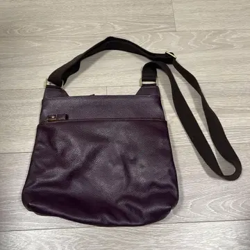 토요오카 공방 소가죽 바디 숄더백 퍼플