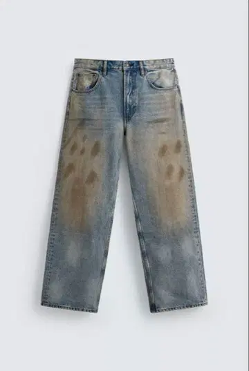 ZARA 빈티지 가공 배기 핏 청바지 새상품 미사용 인기 S