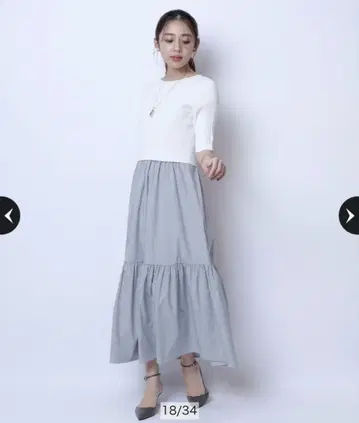 [ 새상품, 택 포함 ] JUSGLITTY 티어드 도킹 원피스