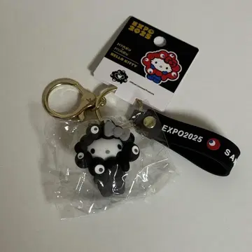 간사이 만박 한정판 산리오 흑백 미야쿠미야쿠 키링 헬로키티 블랙