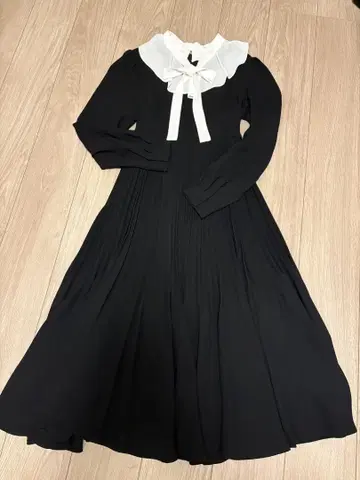 셀포드 리본 블랙 롱 원피스 38 컨디션 최상