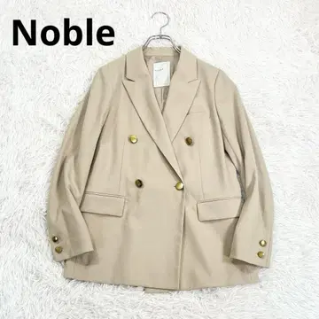 NOBLE 더블 페이스 더블 브레스트 자켓 골드 버튼 베이지 S