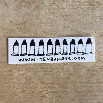 톰 삭스 TEN BULLETS 스티커 6개