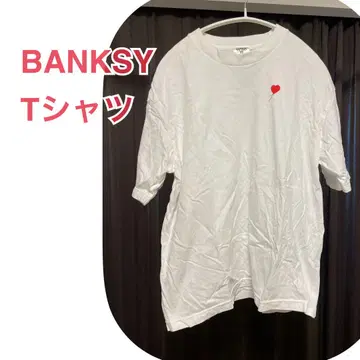WHO IS BANKSY? 티셔츠 화이트 프리 사이즈 미술관 특별전