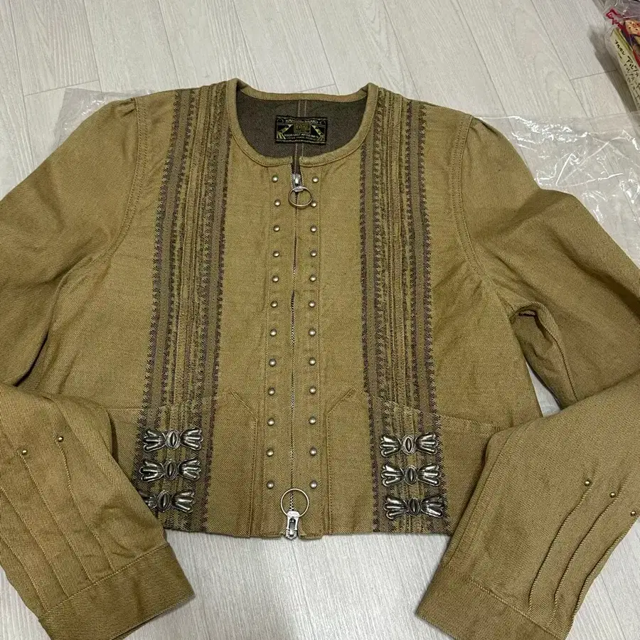 KAPITAL 캐피탈 Kapital Yagasuri Jacquard Denim Skirt Bolero