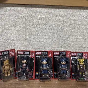 [개별 판매 가능] MARVEL 베어브릭 해피 복권 4개 세트