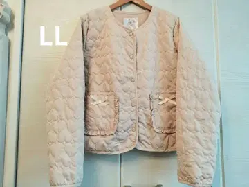 LL 아오키 미사코 산리오 하트 퀼팅 자켓 아이보리 프릴