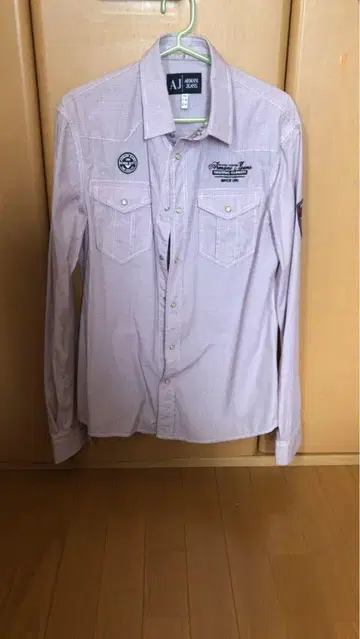 아르마니 진스 체크 무늬 긴팔 셔츠 Armani Jeans