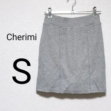 새상품급 Cherimi 큐롯 그레이 S 미니 니트 허리밴딩