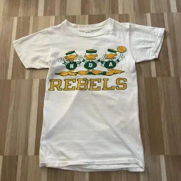 80s Champion 스텐실 프린트 티셔츠 면 100