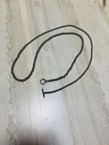 실버 볼 체인 목걸이