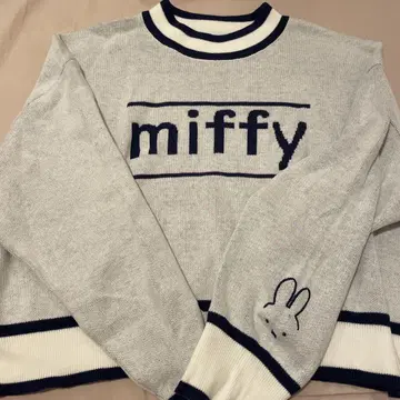 miffy 니트 트레이닝복 그레이