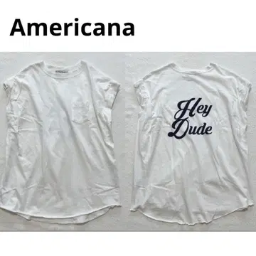 Americana 백 프린트 N/S 포켓 티셔츠