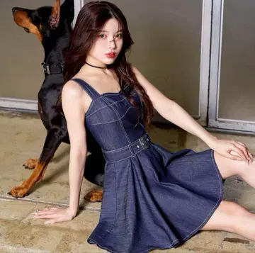 당일 발송 Darich 다리치 데님 원피스