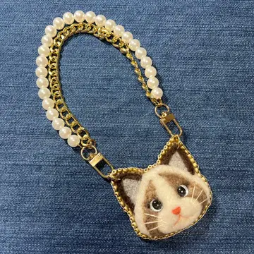 랙돌, 라가머핀 고양이 양모 펠트 백참 브릭 스티치