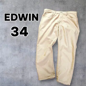 에드윈 치노 팬츠 34 베이지 EDWIN ED52 LL 빅 사이즈