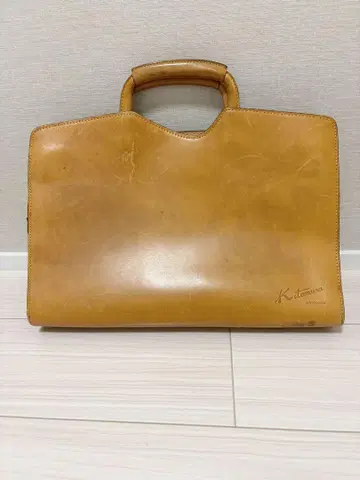 K. Kitamura 가죽 핸드백 카멜