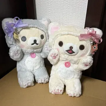 거울 속 코리락쿠마 봉제 인형 참 포함 세트 판매