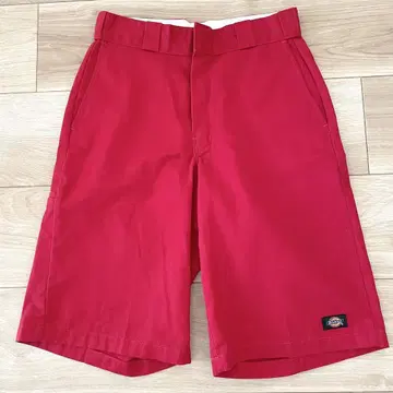 DICKIES 디키즈 하프 팬츠 빨간색 루즈핏 30