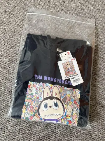 UNIQLO POPMART x UT 러브브 블랙 스웨트 셔츠 160