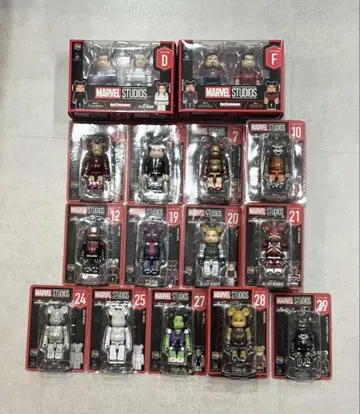 MARVEL happy 복권 베어브릭상 페어 박스상