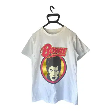 90s 00s 빈티지 Bowie 그래픽 티셔츠 화이트