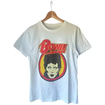 90s 00s 빈티지 Bowie 그래픽 티셔츠 화이트
