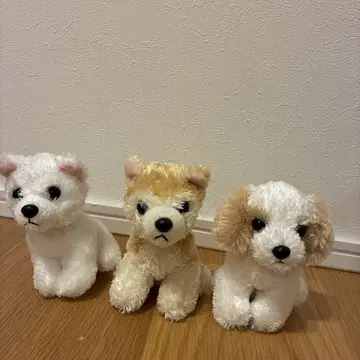 강아지 봉제 인형 3체 세트