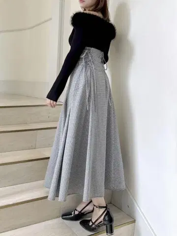 dazzlin 2WAY 더블 레이스업 코르셋 스커트