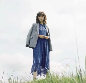 [ 새상품급 ] JILLSTUART 플루넬라 자수 롱 원피스 Blue 2