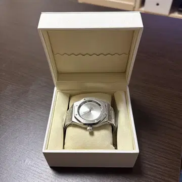 자동 와인딩 시계 실버 스테인리스