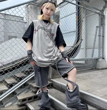 [ 볼칸 & 아프로디테 ] 벨트 x ZIP 디자인 데님 팬츠