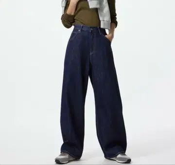 UNIQLO 배기 거버 청바지 27 기장 짧음