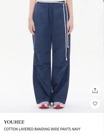 YOUHEE COTTON LAYERED BANDING 와이드 팬츠