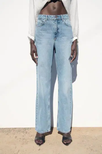 ZARA 스트레이트 롱 레그 데님 팬츠