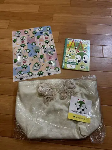 한정판 민쿠루 토트백, 클리어 파일, 미니 노트