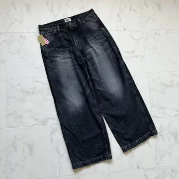새상품 BIG JOHN 빅존 12000엔 턱 와이드 오카야마 데님