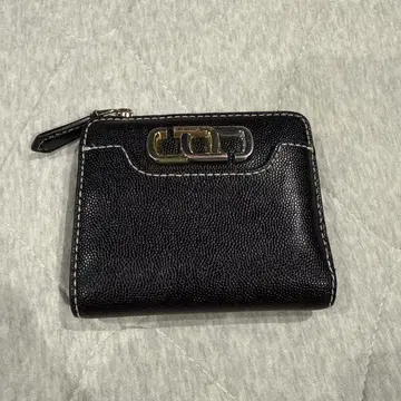 이단 접이식 지갑 블랙 금속제 로고 MARC JACOBS