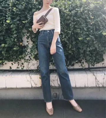 MOUSSY 마우지 데님 스트레이트 데님 새상품급 26인치