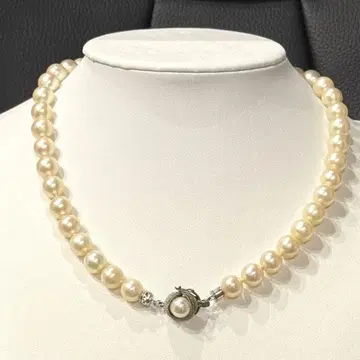 [대형] 진주 펄 목걸이 silver 8.5mm