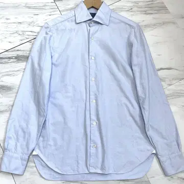 고연식 바르바 DANDYLIFE 긴팔 셔츠 호리젠탈 칼라 블루 계열 M