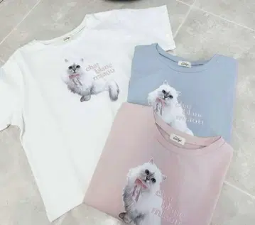 에블린 고양이 티셔츠 핑크