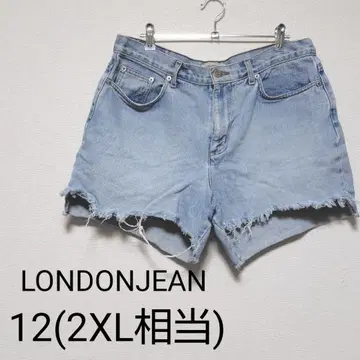 고품질 LONDONJEAN 런던 청바지 데님 2XL 파랑 숏