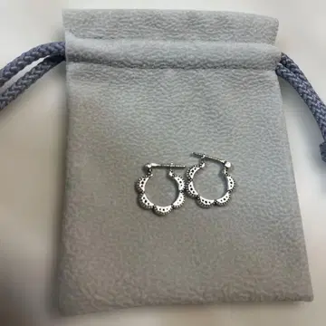 실버 925 후프 귀걸이