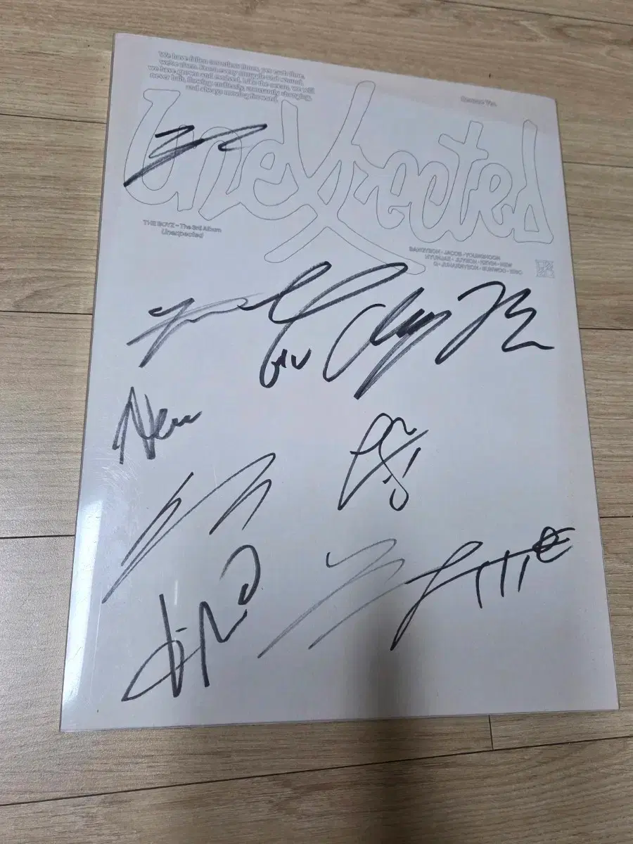 The Boyz 3rd Album Unexpected Autographed Non-Sale Album Poca