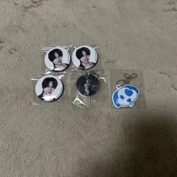 후지마키 쿄스케 미니 캔뱃지 키링 미니 부채