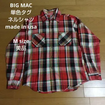 BIG MAC 플란넬 셔츠 단색 택 새상품급